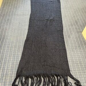 Anthropologie Blue/Grey Fringe Wrap